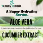 Outer packaging of Trendy Blends 18% Pure Vitamin C Serum box showing key benefits: evening skin tone, smoothing fine lines, and deep hydration.