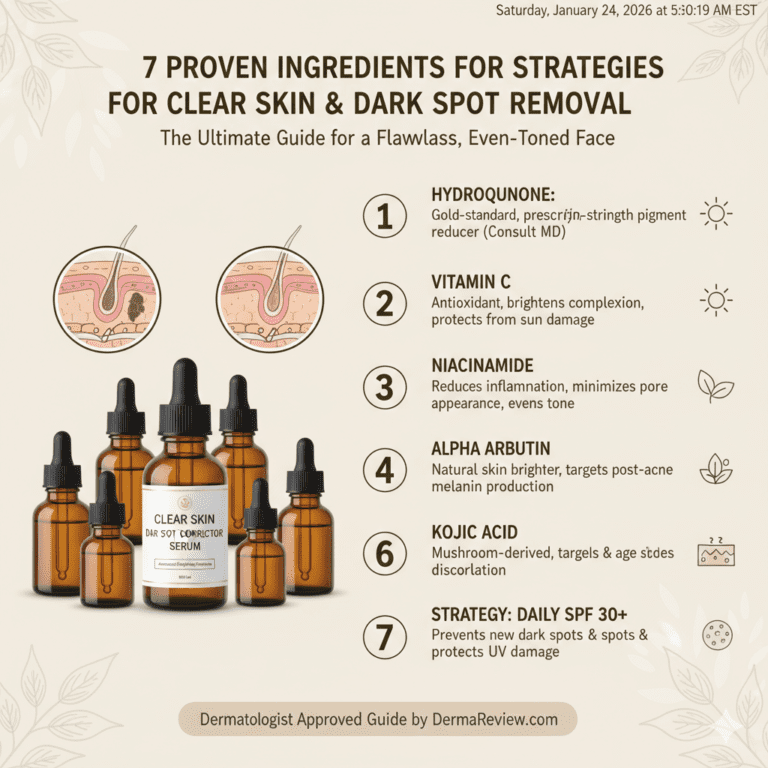 7 Proven Ingredients & Strategies for Clear Skin Dark Spot remover for face.