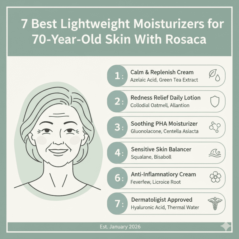 7 Best Lightweight Moisturizers for 70-Year-Old Skin With Rosacea.