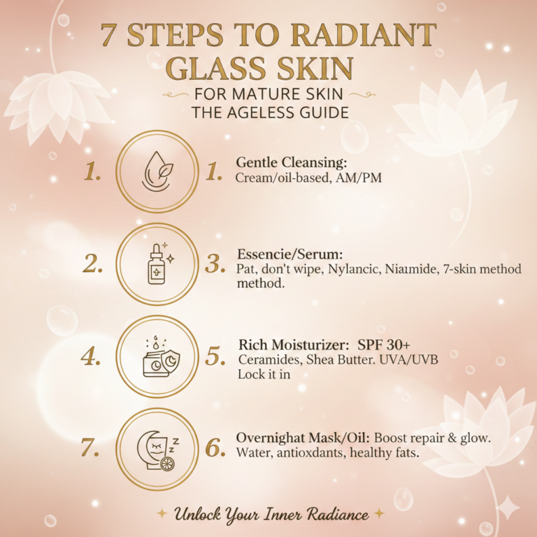7 Steps to Radiant Glass Skin for Mature Skin: The Ageless Guide.