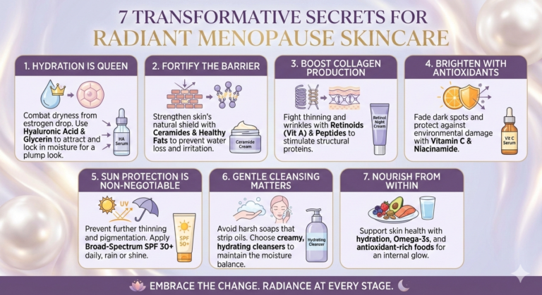 7 Transformative Secrets for Radiant Menopause Skincare.