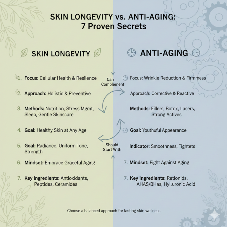 Skin Longevity vs. Anti-Aging: 7 Proven Secrets.