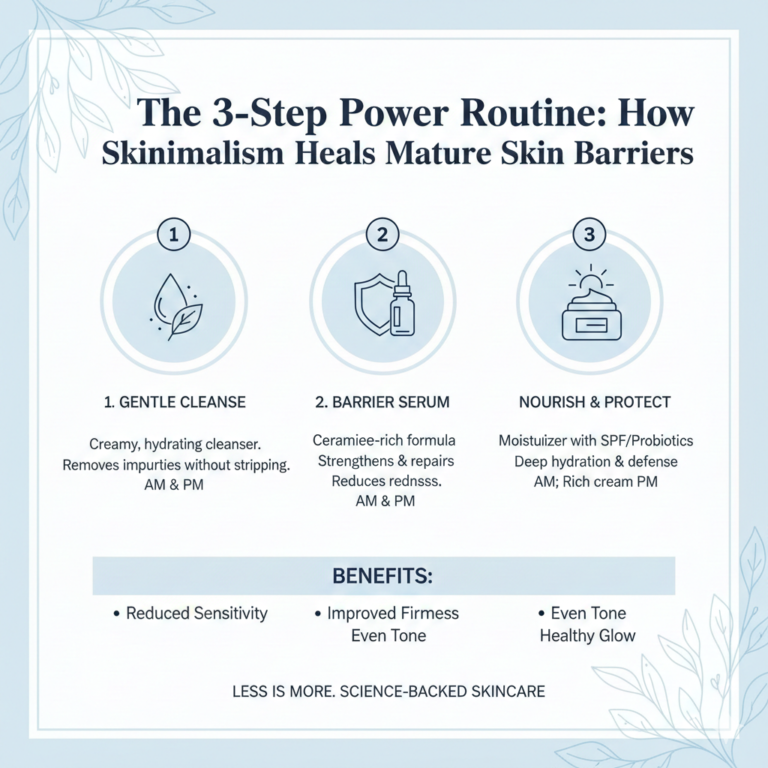 Skinimalism Heals Mature Skin Barriers: The 3-Step Power Routine.
