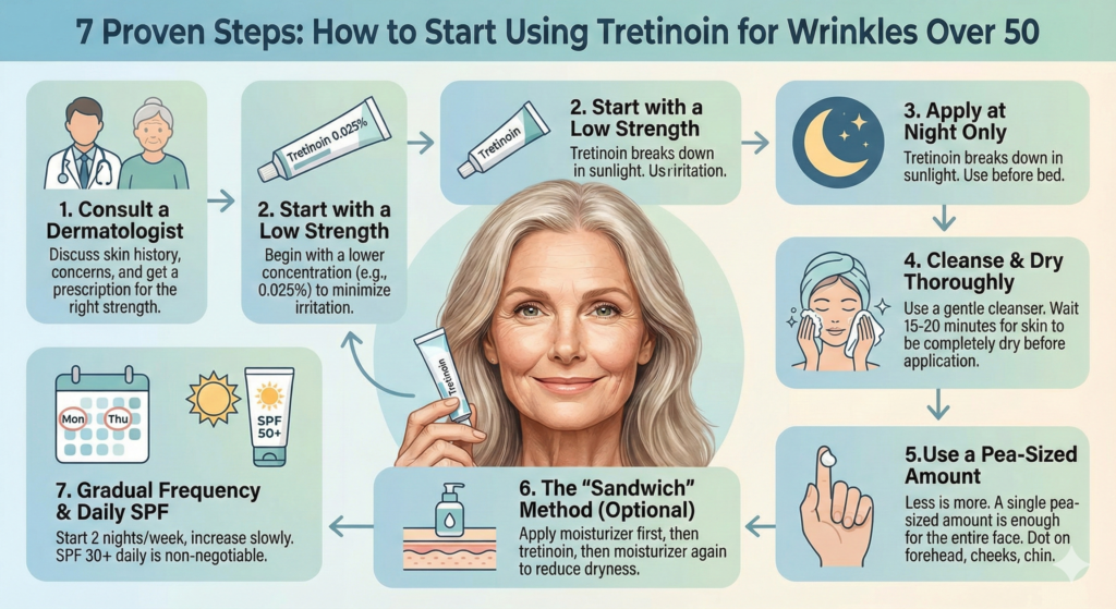 7 Proven Steps: How to Start Using Tretinoin for Wrinkles Over 50. 