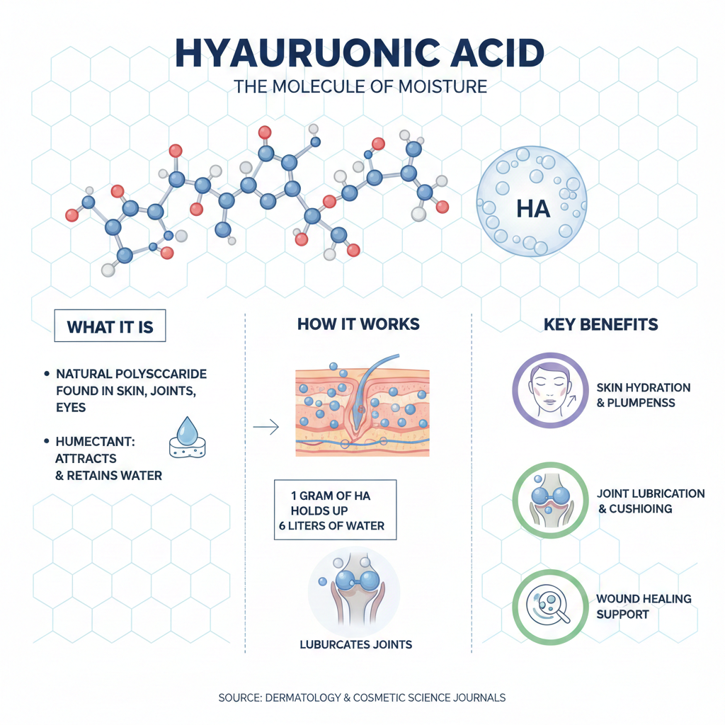 Hyaluronic Acid explaination and infographic 